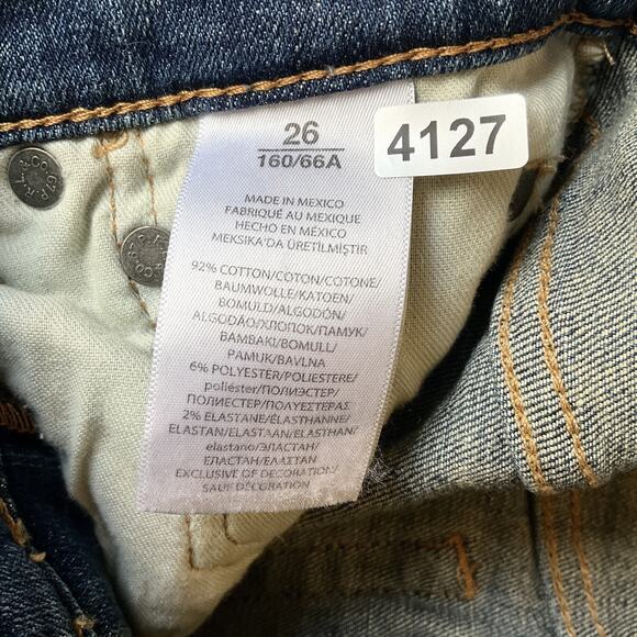 Polo Ralph Lauren Women Jeans 26 Blue Denim Button 31" Inseam Low Rise Stretch - Picture 3 of 13